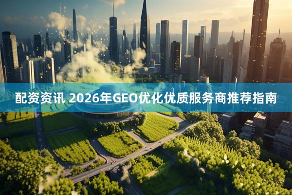 配资资讯 2026年GEO优化优质服务商推荐指南